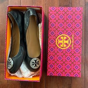 Beautiful Tory Burch Liana Crystal Flats